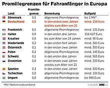 In vielen europäischen Ländern gelten besondere Vorschriften bei Geschwindigkeit und Promillegrenze